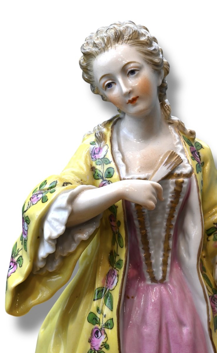 Polychrome Porcelain Figure Inspired By The Countess Du Barry - France 19th Century-photo-4